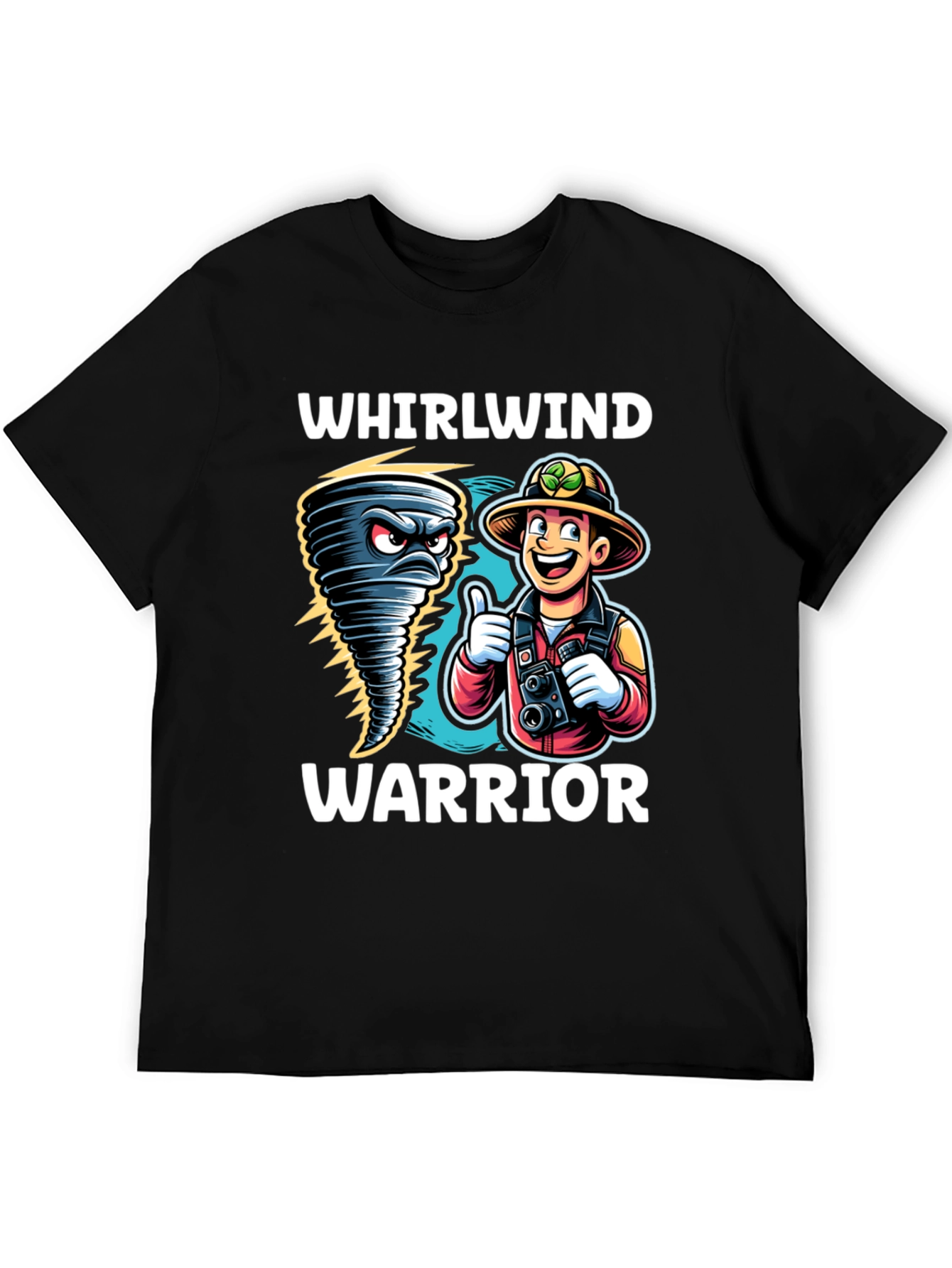Whirlwind Warrior Graphic T-Shirt - Black