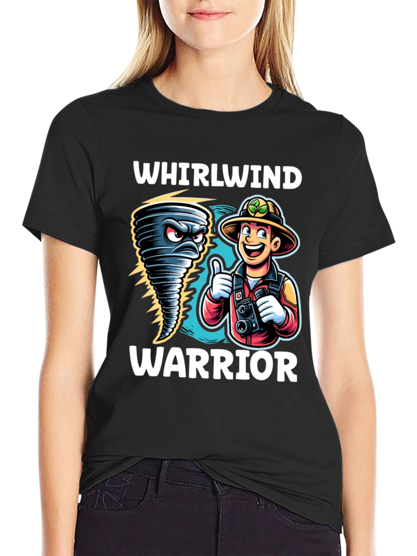 Whirlwind Warrior Graphic T-Shirt - Black