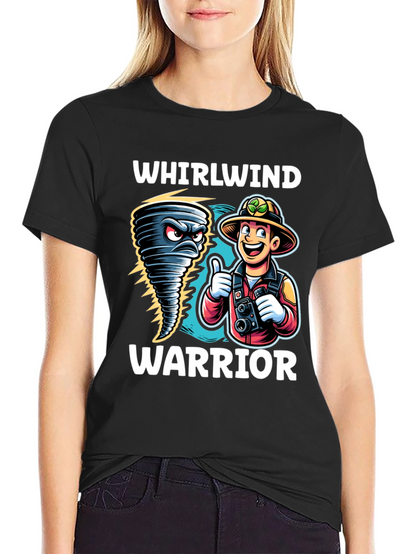 Whirlwind Warrior Graphic T-Shirt - Black