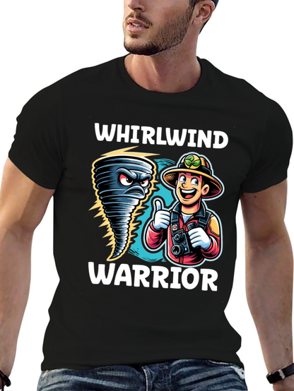 Whirlwind Warrior Graphic T-Shirt - Black