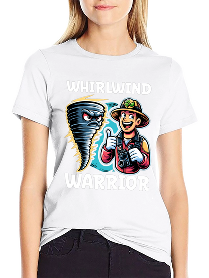 Whirlwind Warrior Graphic T-Shirt - Black