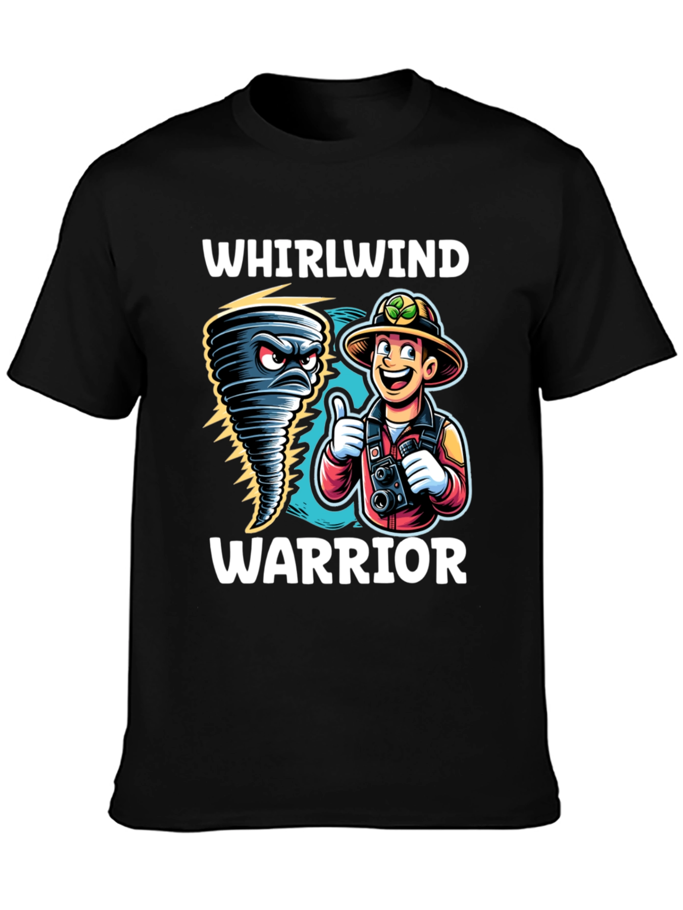 Whirlwind Warrior Graphic T-Shirt - Black