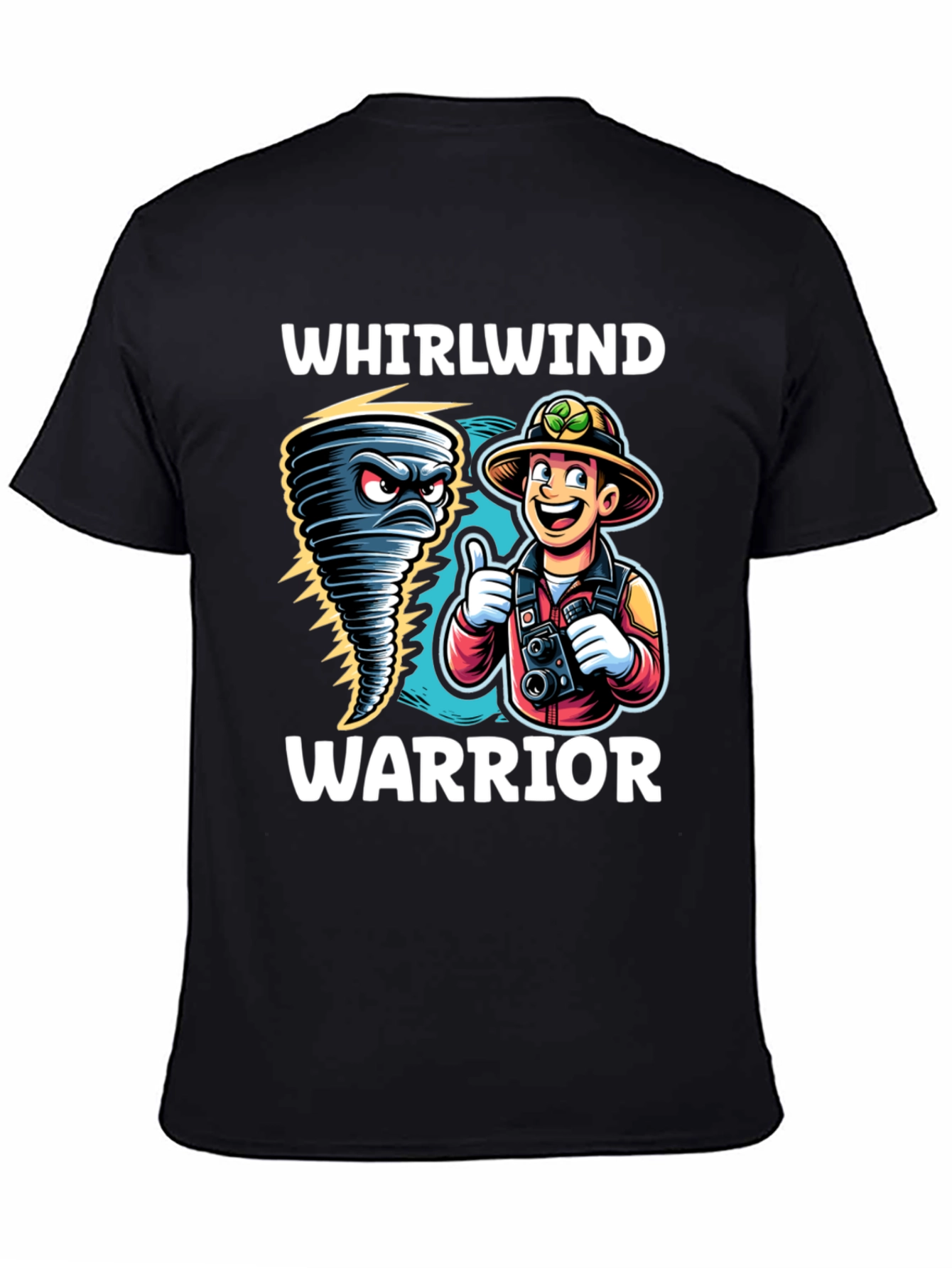 Whirlwind Warrior Graphic T-Shirt - Black