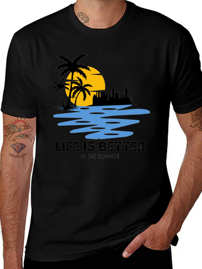 Summer Life T-Shirt - Beach Scene Tee