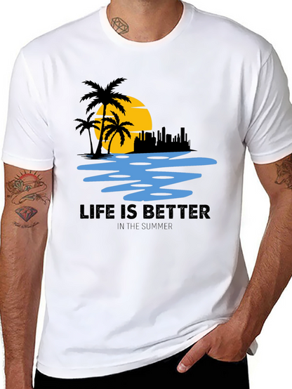 Summer Life T-Shirt - Beach Scene Tee