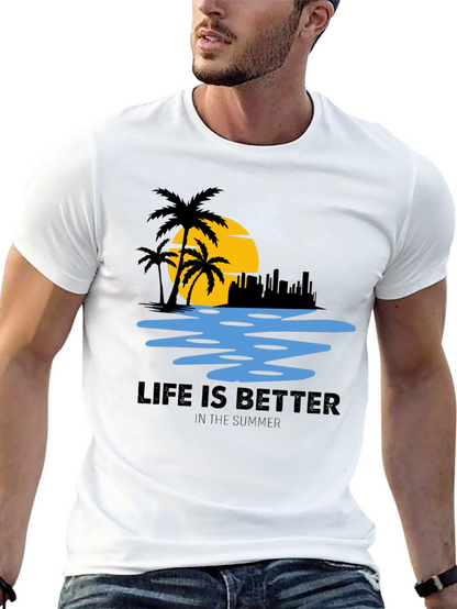 Summer Life T-Shirt - Beach Scene Tee