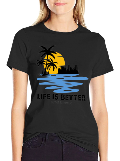 Summer Life T-Shirt - Beach Scene Tee