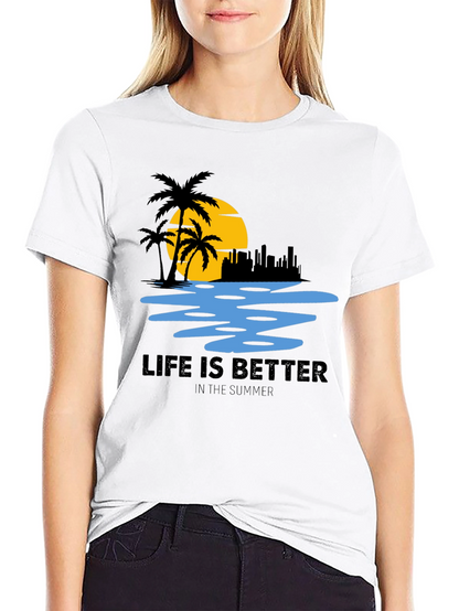 Summer Life T-Shirt - Beach Scene Tee