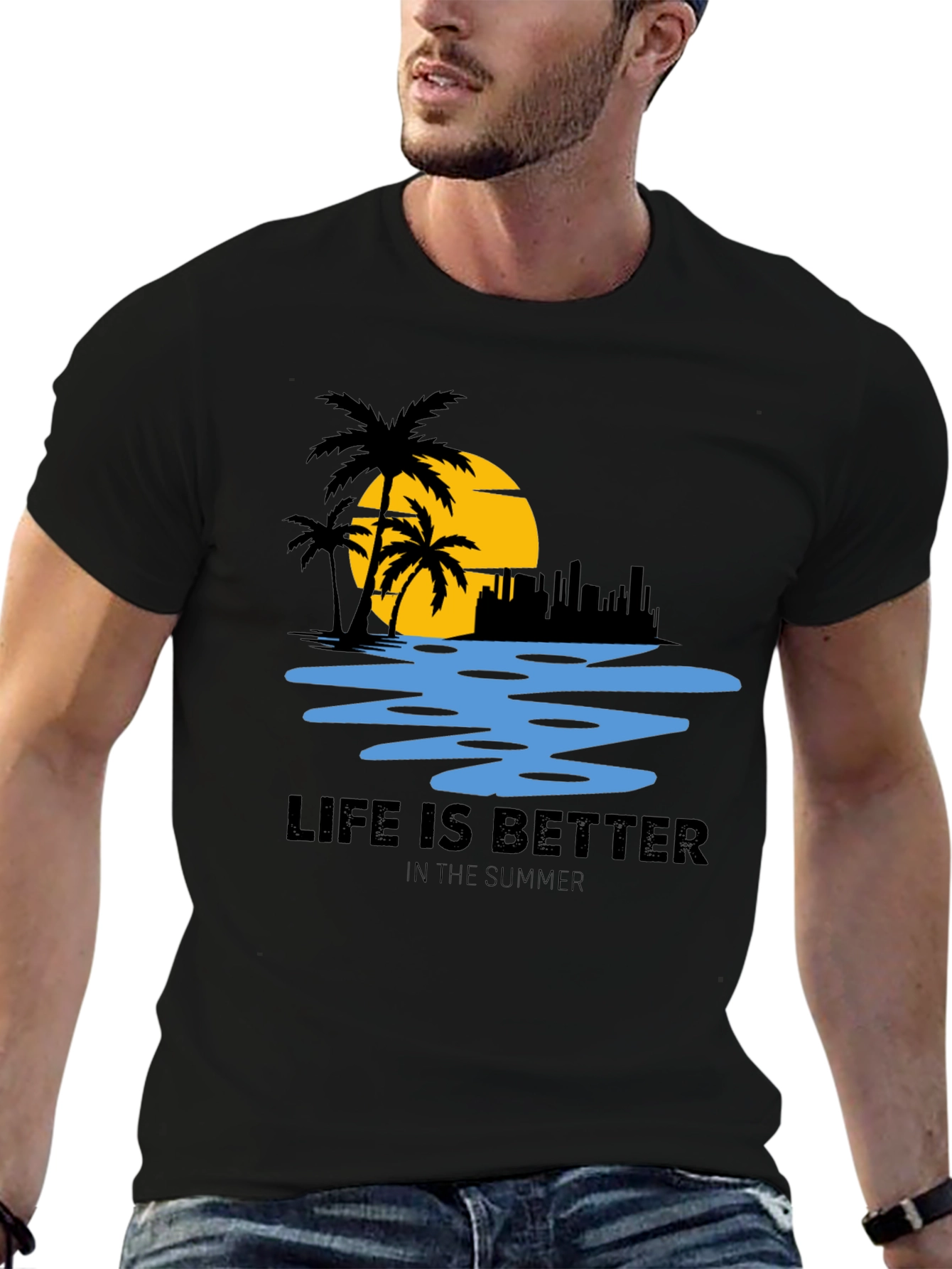 Summer Life T-Shirt - Beach Scene Tee