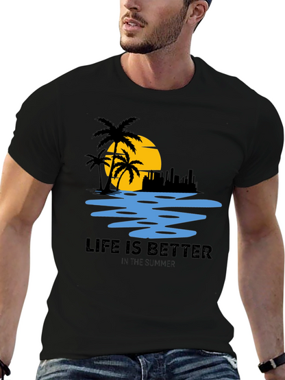 Summer Life T-Shirt - Beach Scene Tee