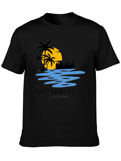 Summer Life T-Shirt - Beach Scene Tee