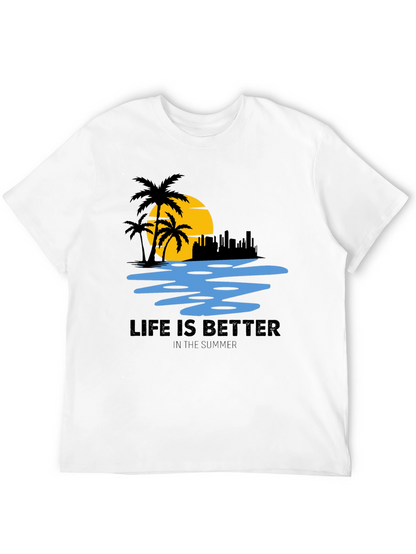 Summer Life T-Shirt - Beach Scene Tee