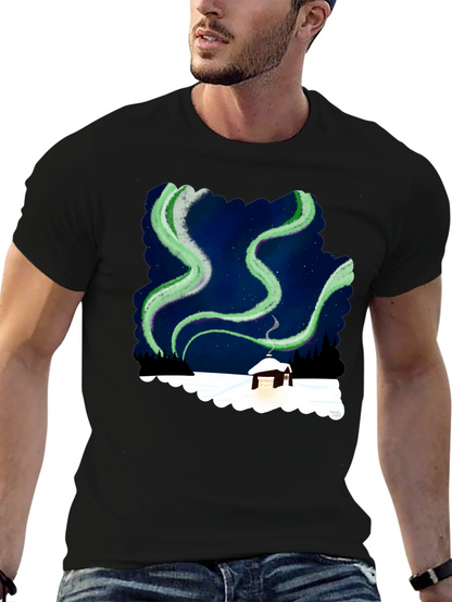Aurora Cabin Black T-Shirt