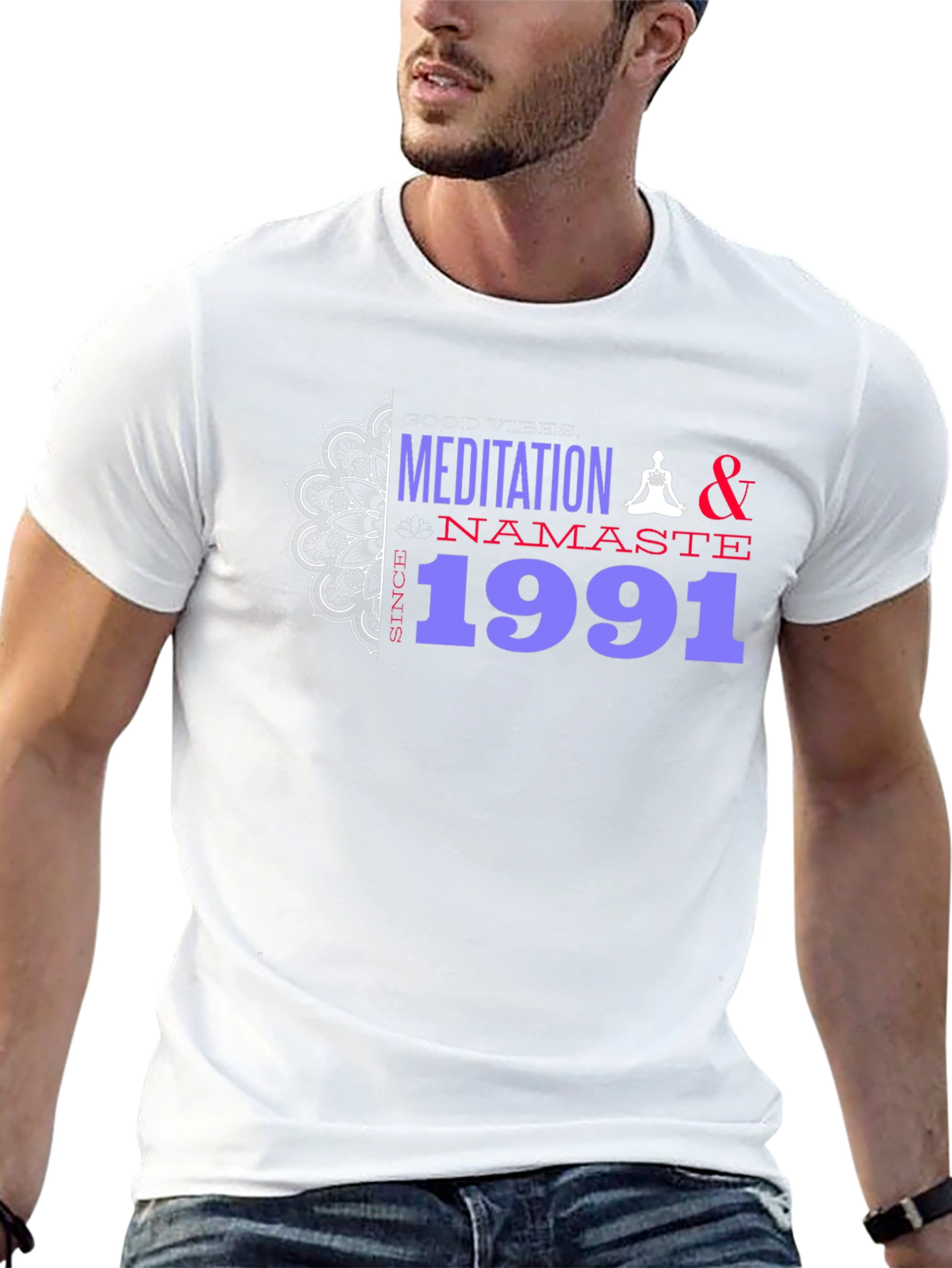 Meditation & Namaste T-Shirt - Good Vibes Since 1991