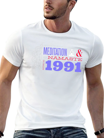 Meditation & Namaste T-Shirt - Good Vibes Since 1991