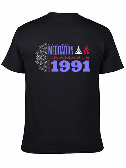 Meditation & Namaste T-Shirt - Good Vibes Since 1991