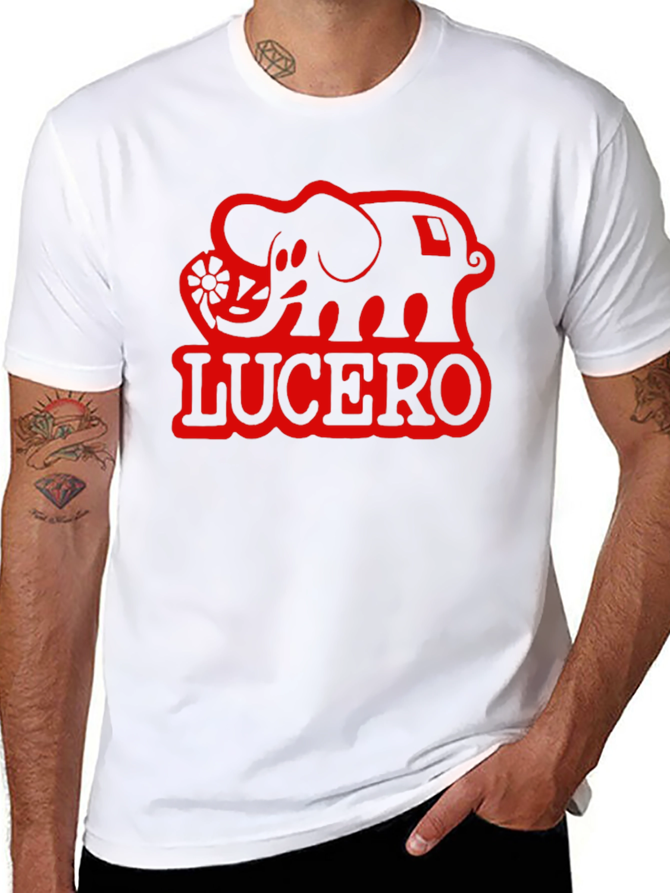 Lucero Elephant Black T-Shirt - Graphic Tee