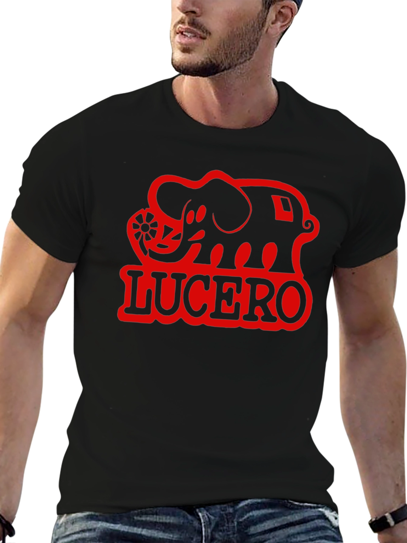Lucero Elephant Black T-Shirt - Graphic Tee