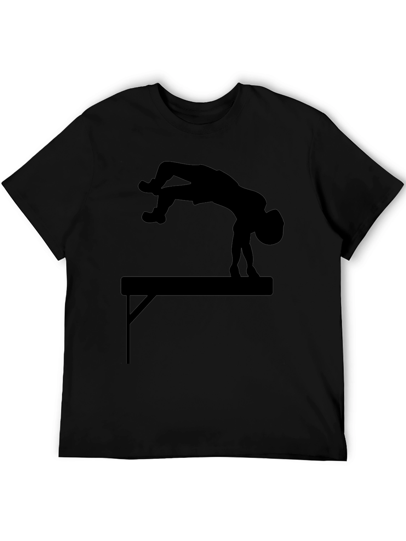 Gymnastics Beam Silhouette Tee - Black