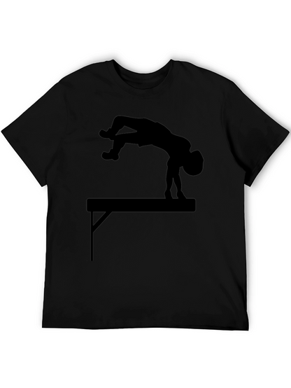 Gymnastics Beam Silhouette Tee - Black