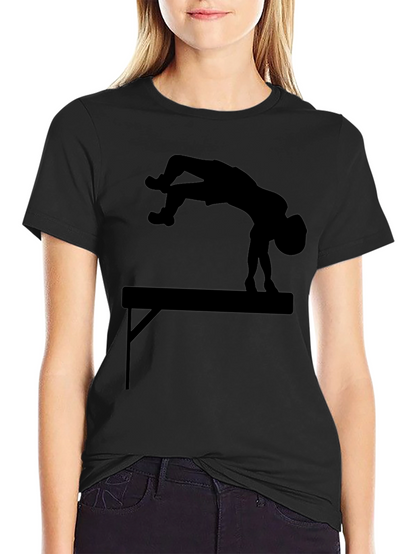 Gymnastics Beam Silhouette Tee - Black