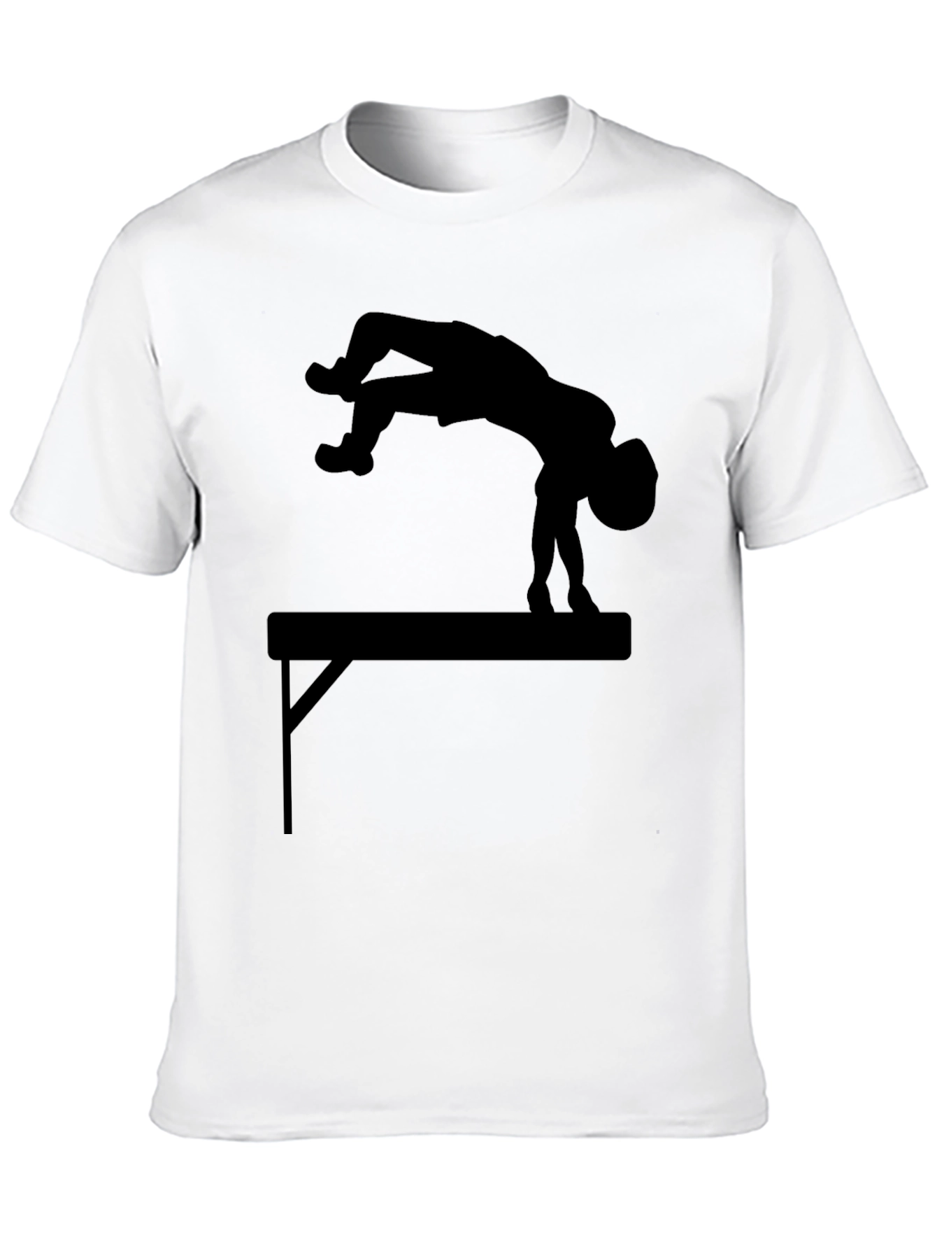 Gymnastics Beam Silhouette Tee - Black
