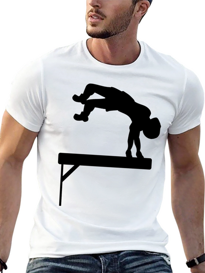 Gymnastics Beam Silhouette Tee - Black