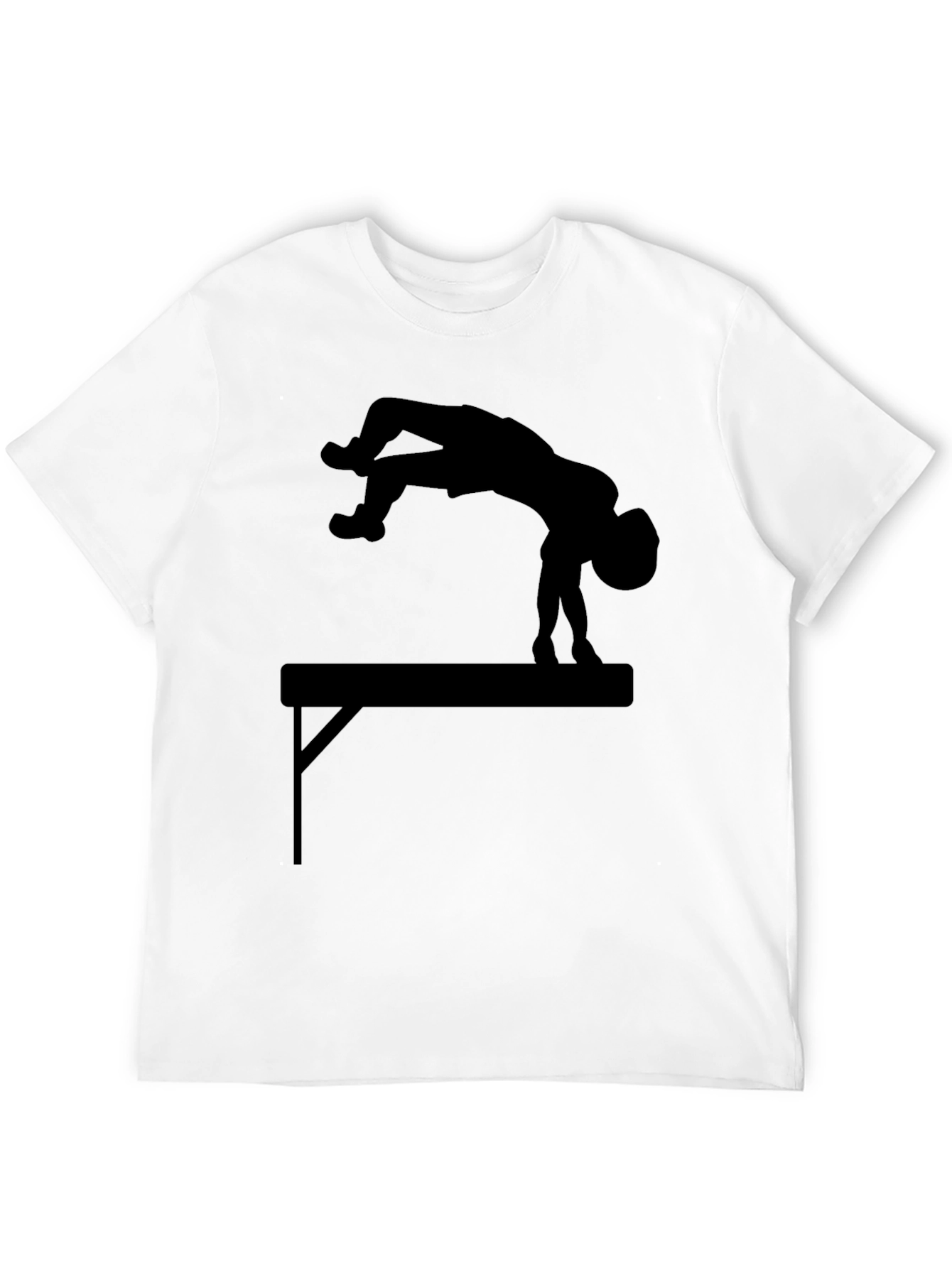 Gymnastics Beam Silhouette Tee - Black