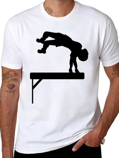 Gymnastics Beam Silhouette Tee - Black