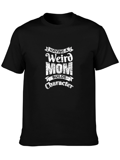 Weird Mom Character Black T-Shirt