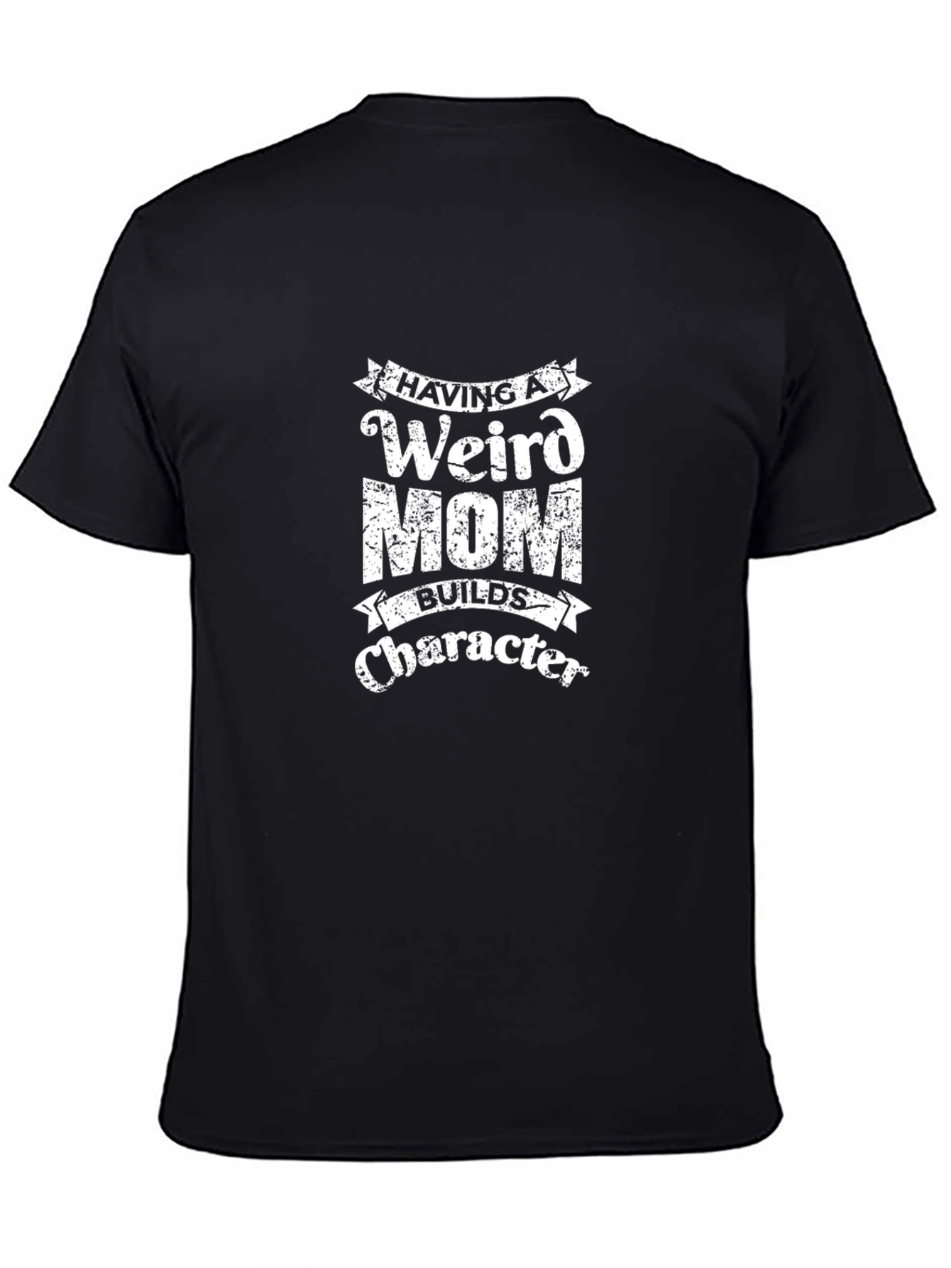 Weird Mom Character Black T-Shirt