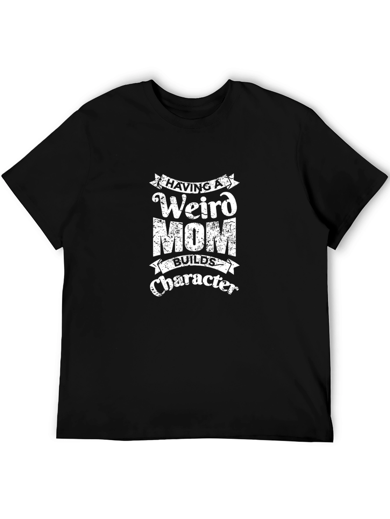Weird Mom Character Black T-Shirt