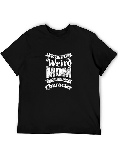 Weird Mom Character Black T-Shirt