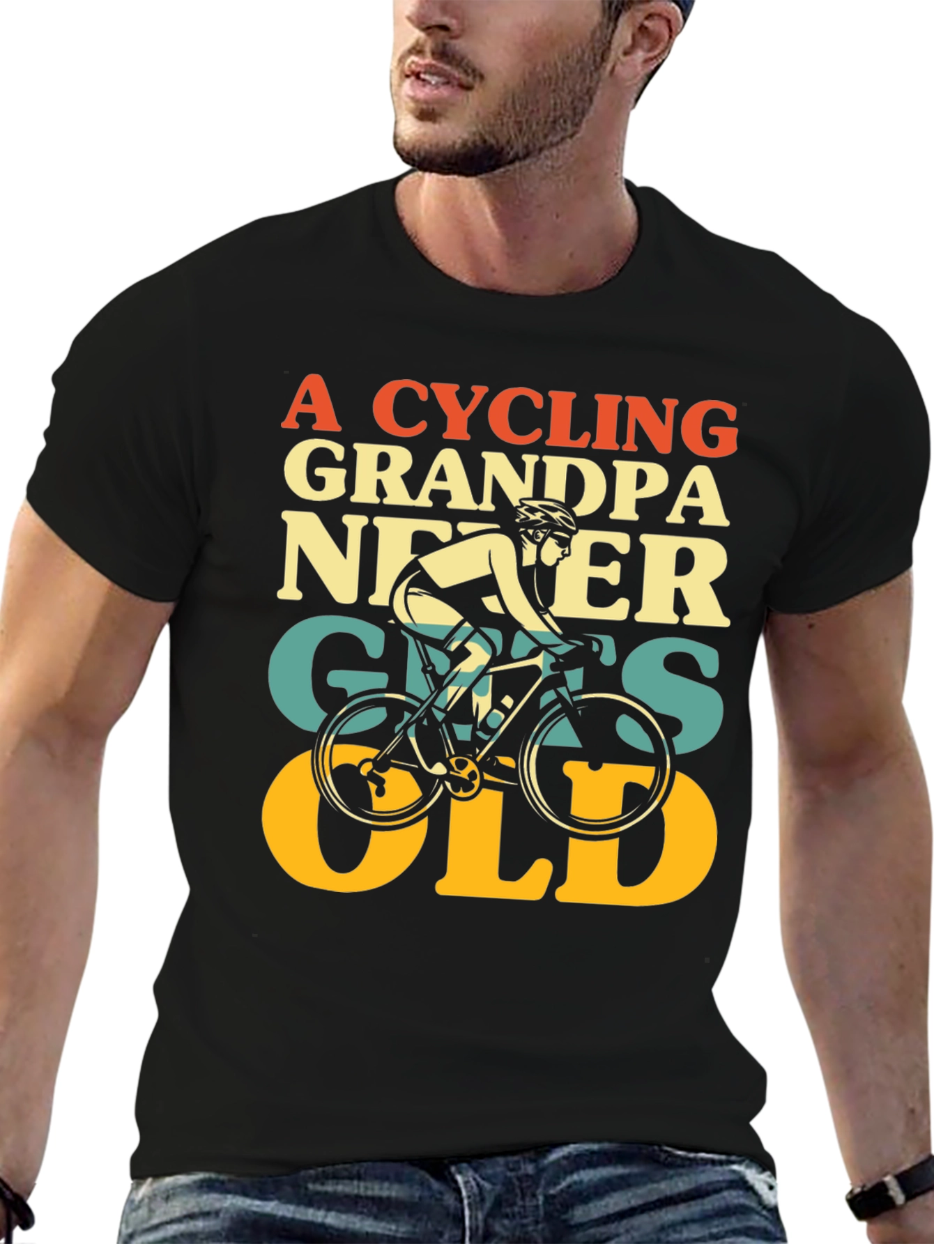 Cycling Grandpa Never Gets Old T-Shirt