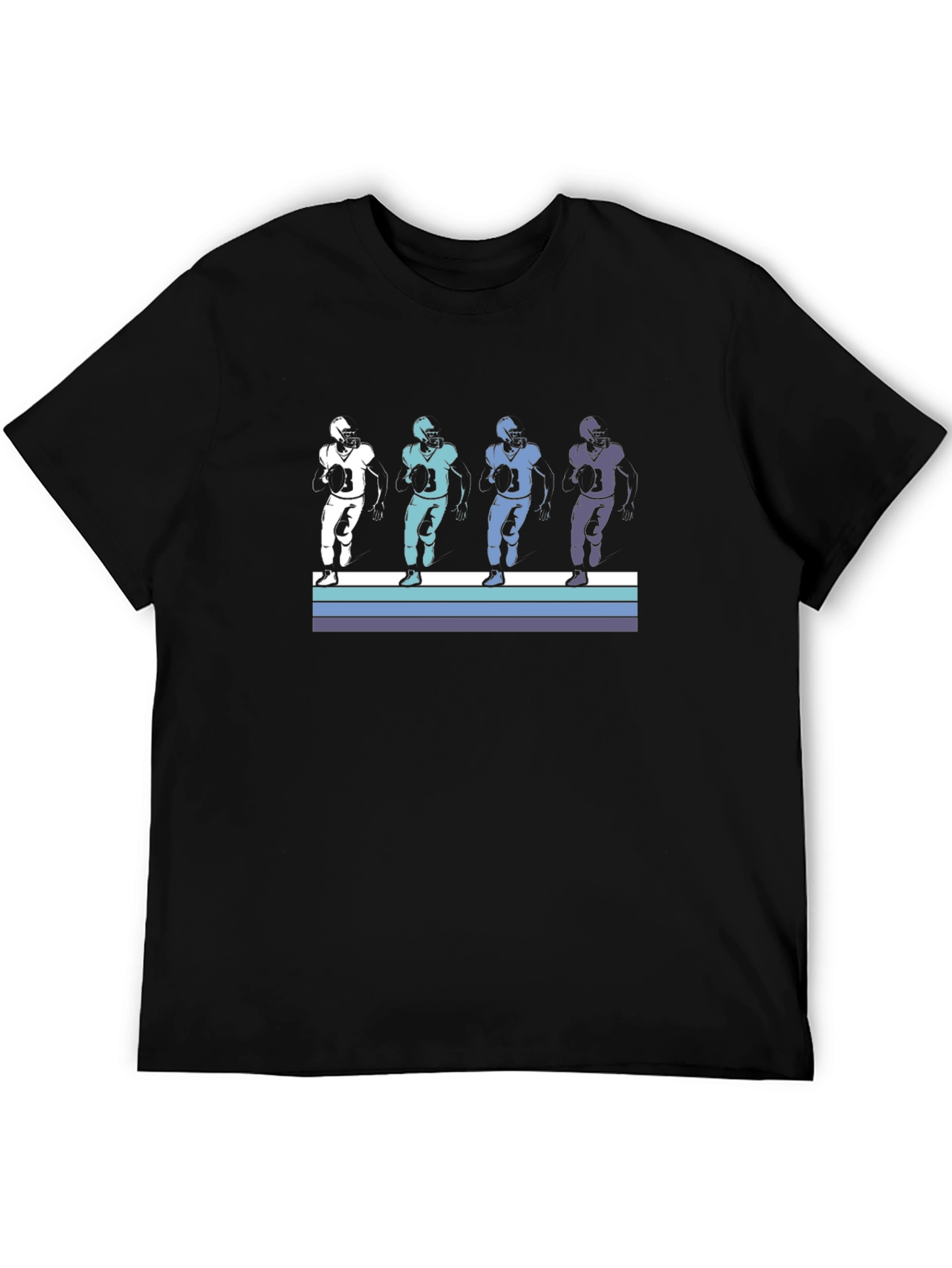 Football Player Graphic Tee - Retro Style