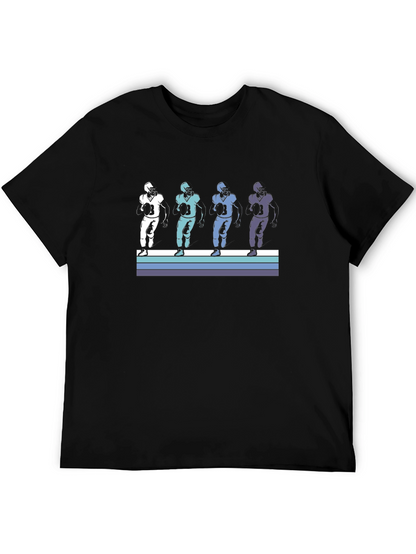 Football Player Graphic Tee - Retro Style