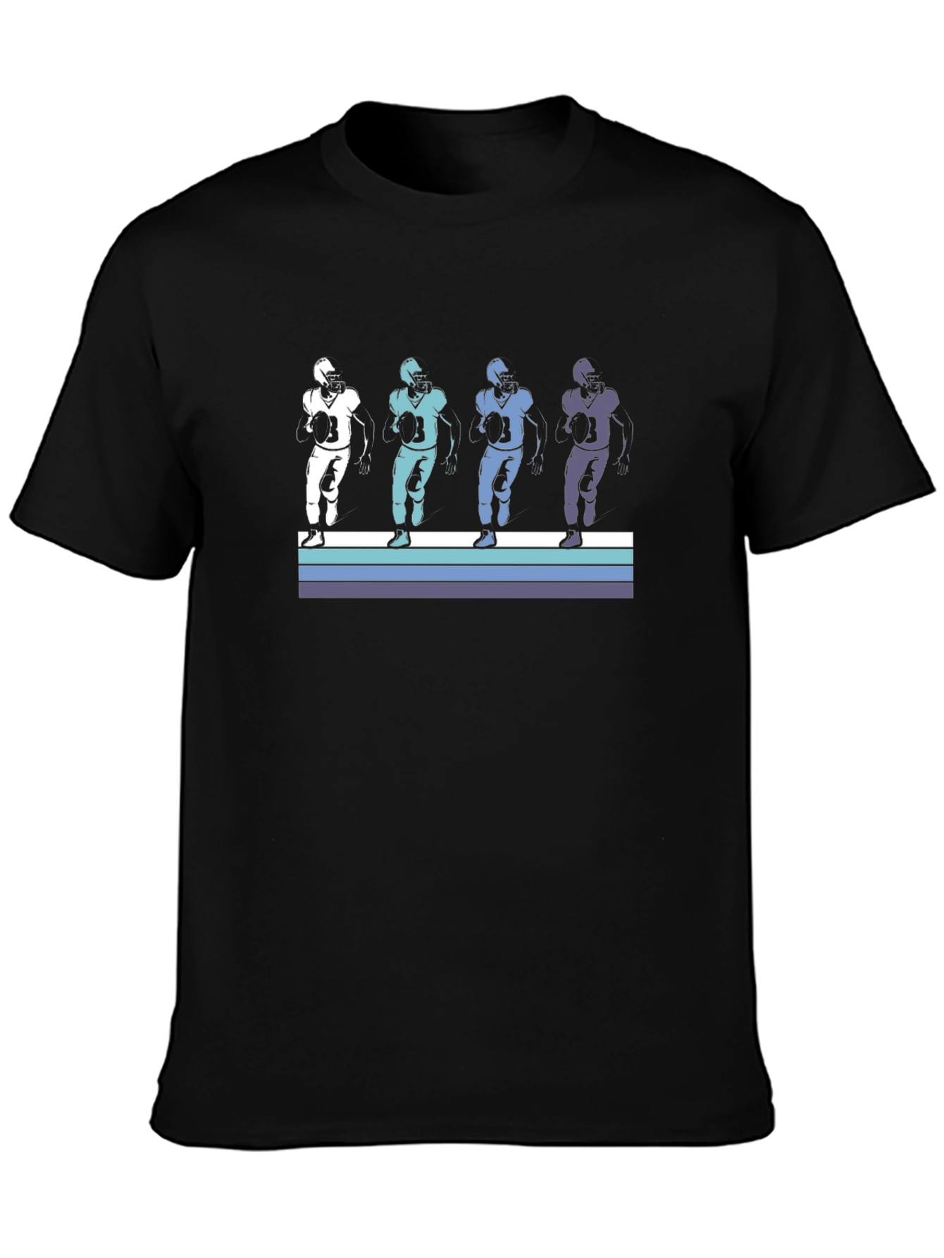 Football Player Graphic Tee - Retro Style