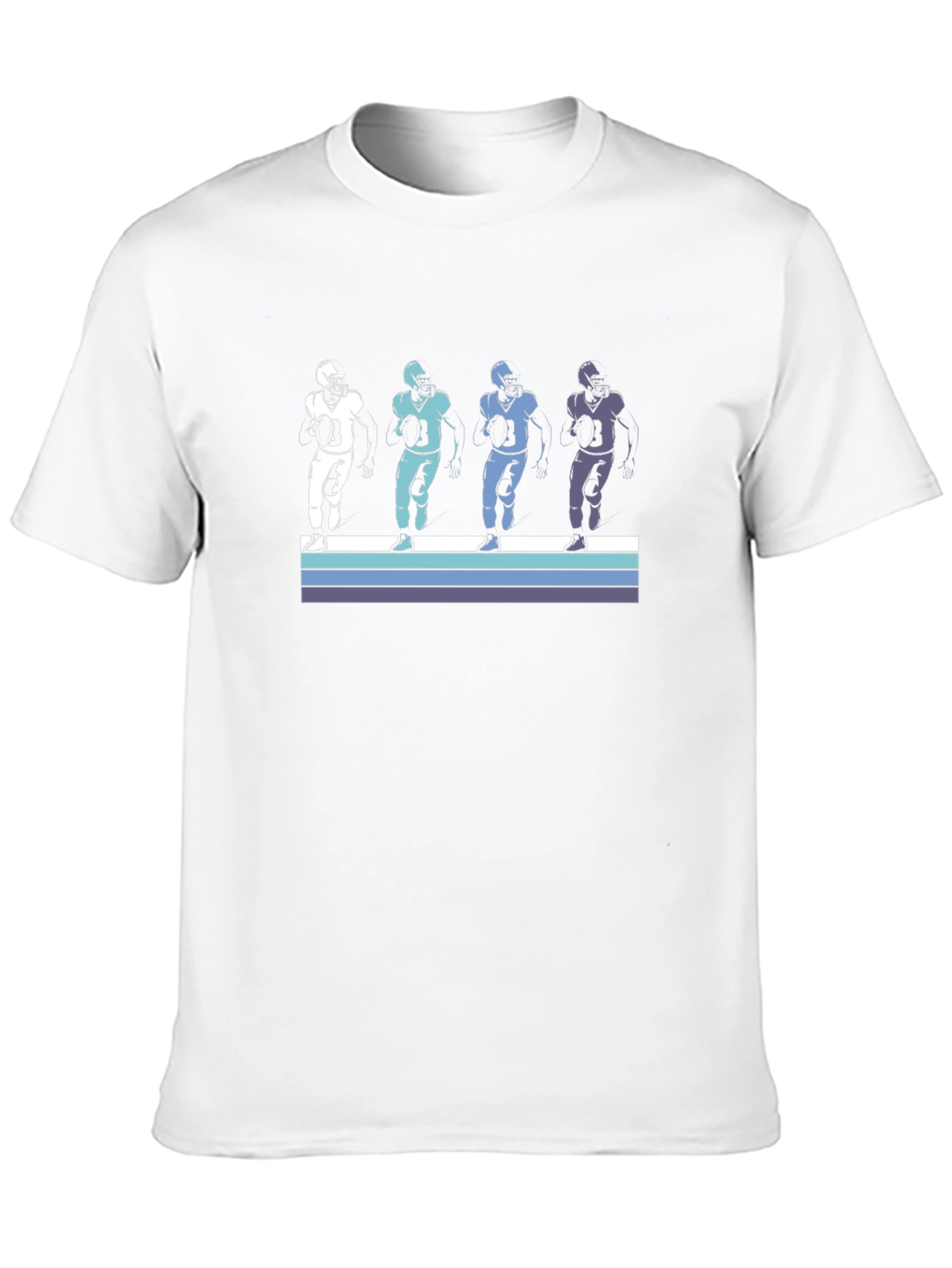 Football Player Graphic Tee - Retro Style