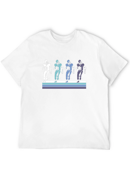 Football Player Graphic Tee - Retro Style