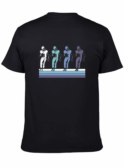 Football Player Graphic Tee - Retro Style