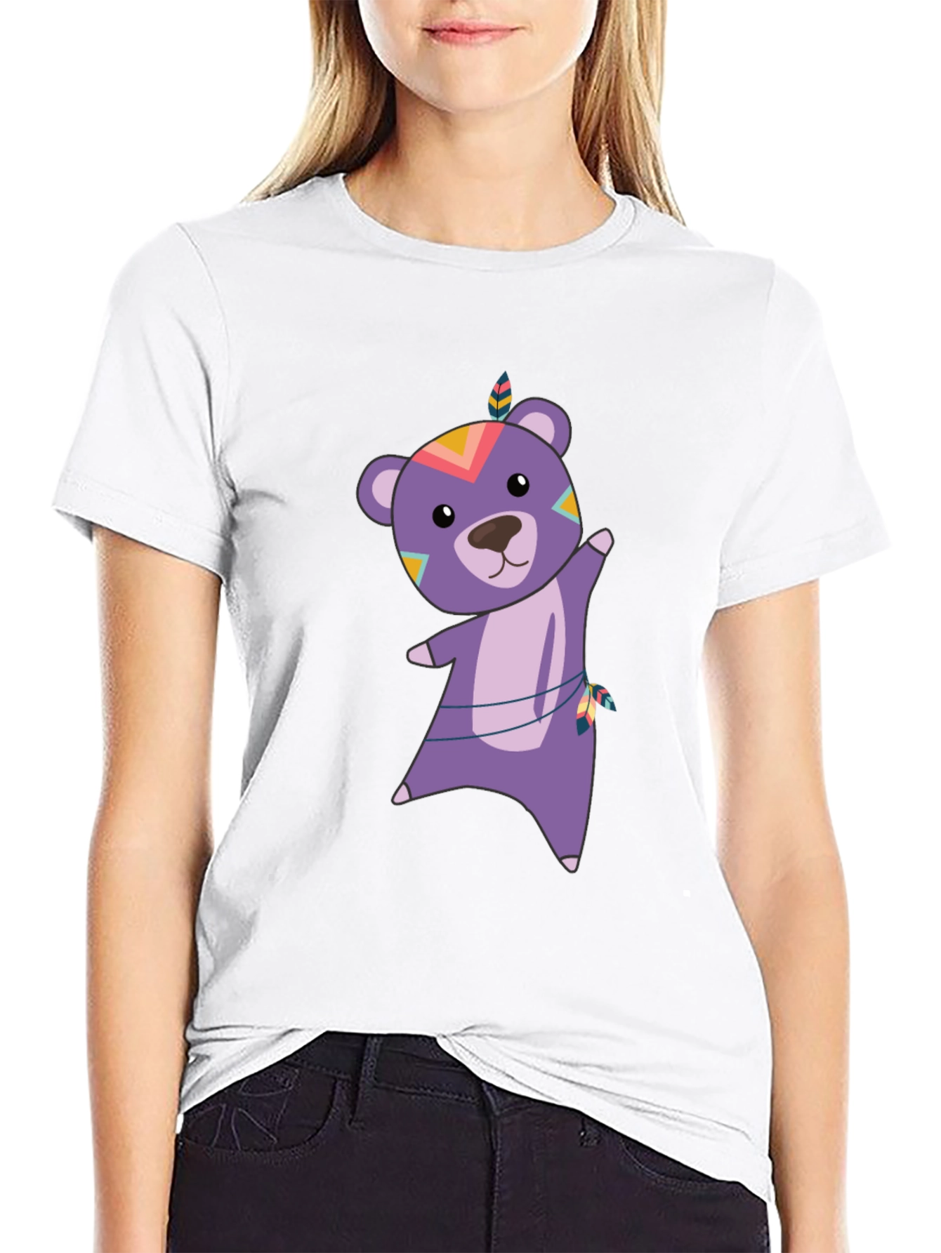 Bear Graphic Tee - Tribal Bear Shirt