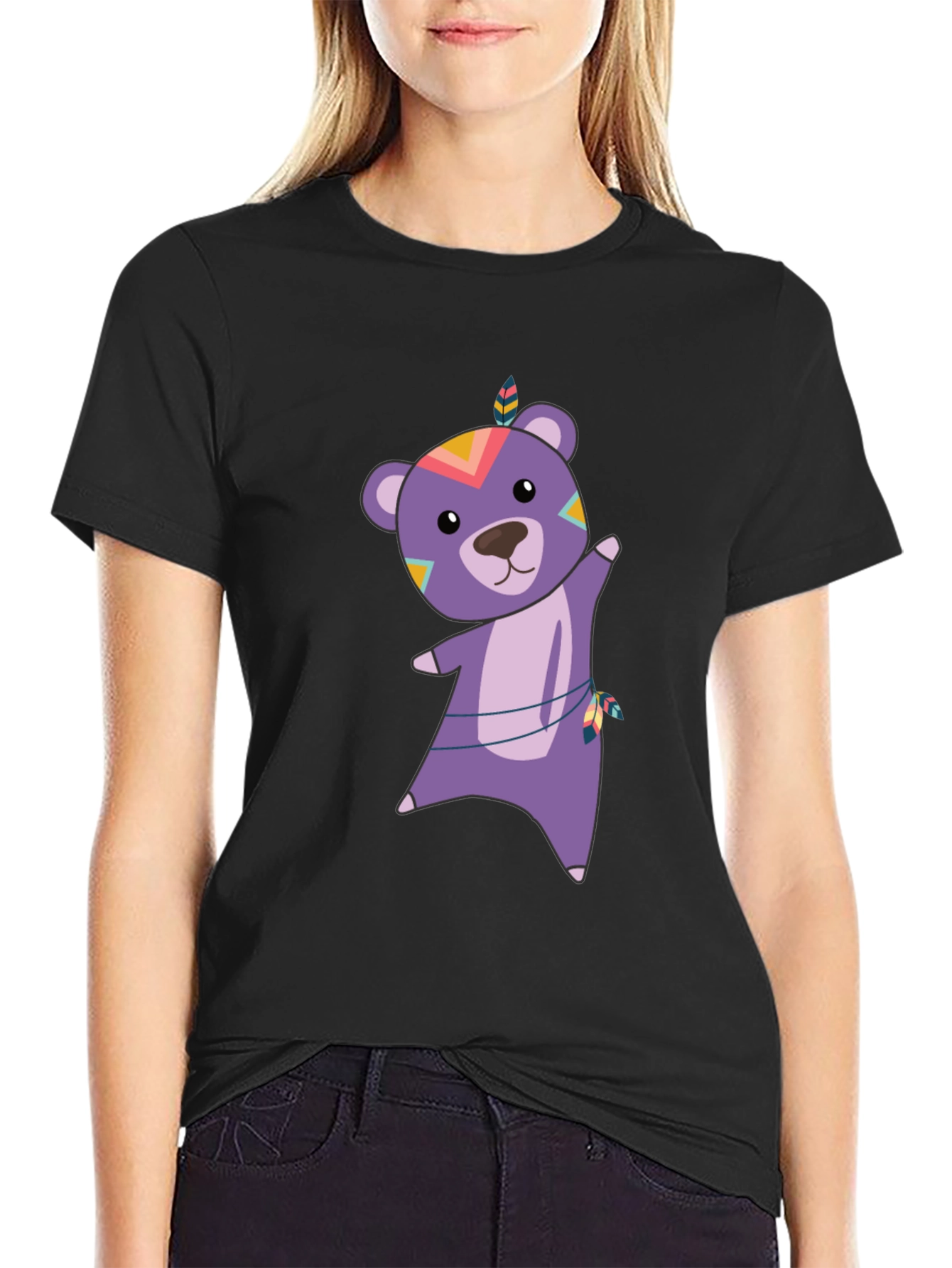 Bear Graphic Tee - Tribal Bear Shirt