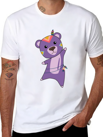 Bear Graphic Tee - Tribal Bear Shirt
