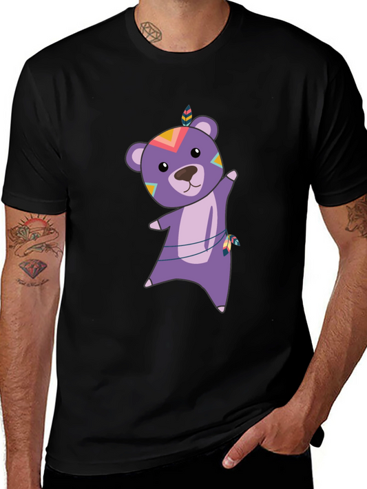 Bear Graphic Tee - Tribal Bear Shirt