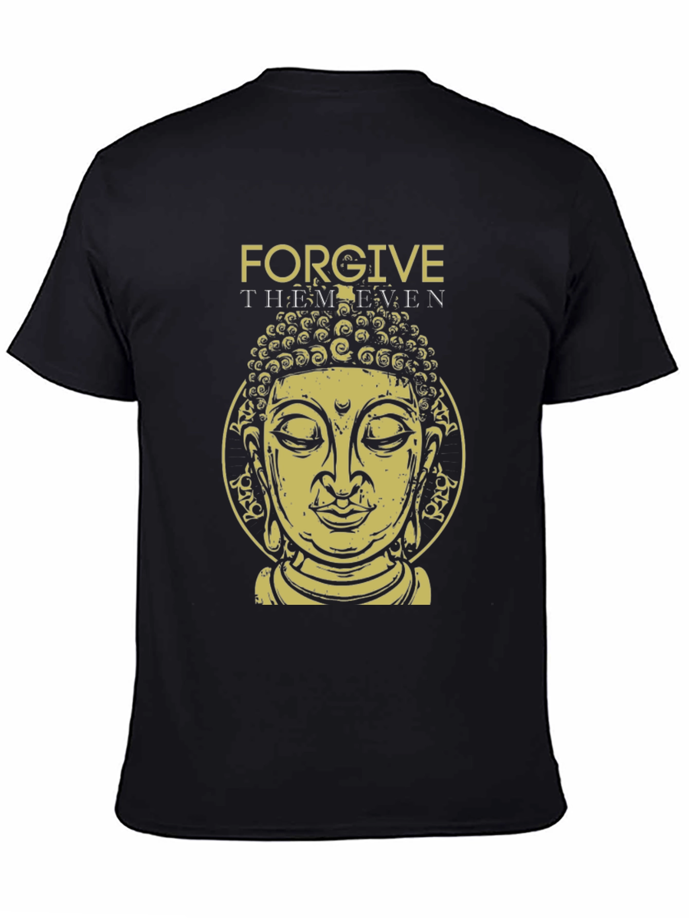 Forgive Them Buddha Graphic Tee - Black