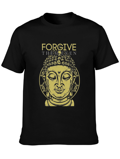 Forgive Them Buddha Graphic Tee - Black