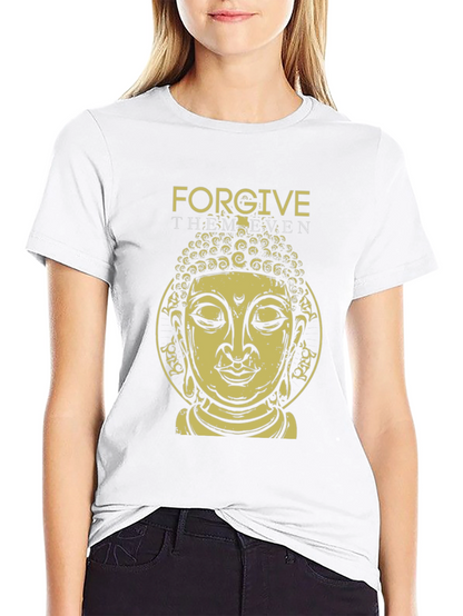 Forgive Them Buddha Graphic Tee - Black