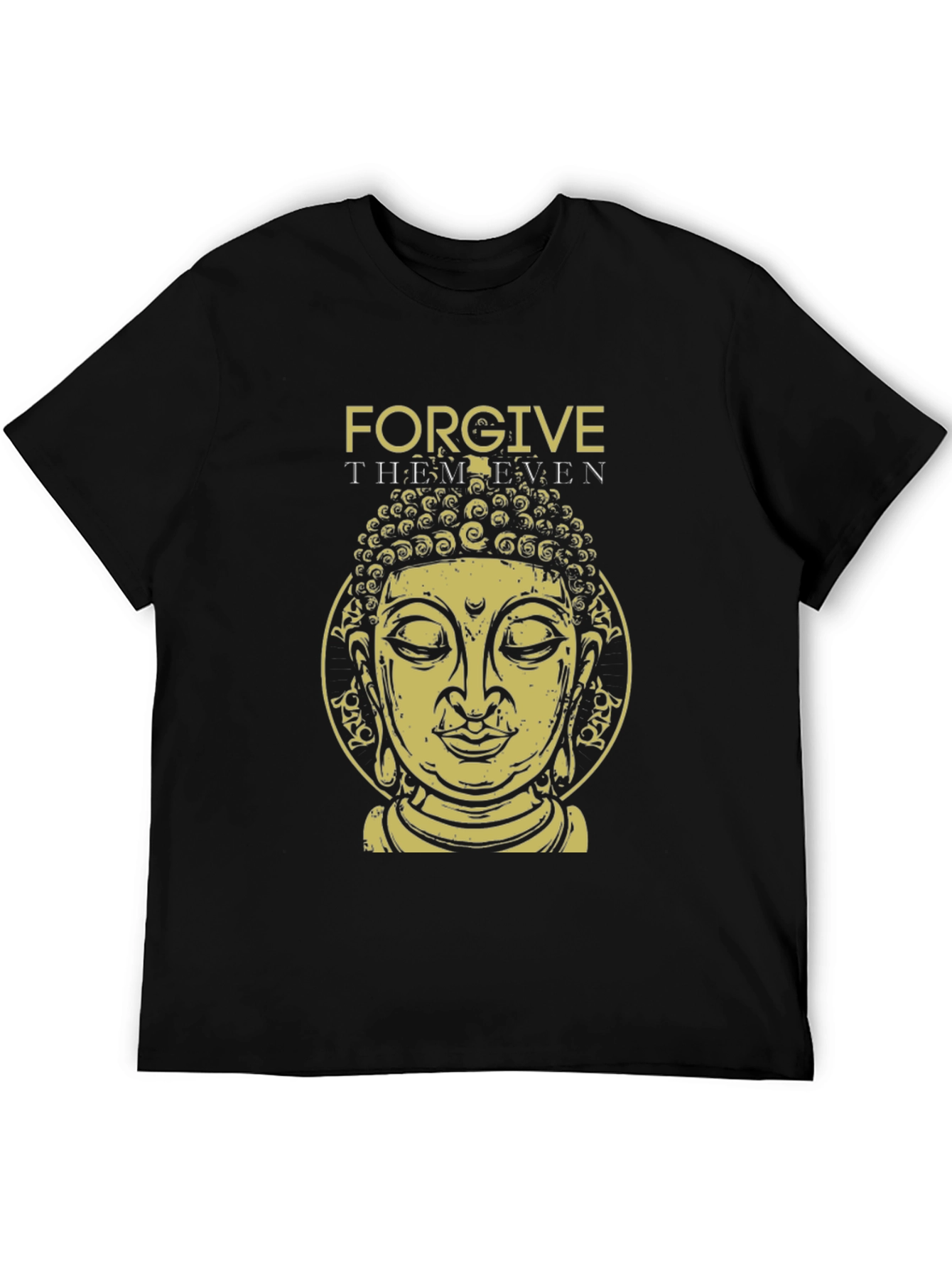 Forgive Them Buddha Graphic Tee - Black