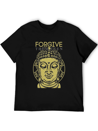Forgive Them Buddha Graphic Tee - Black