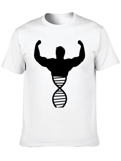Bodybuilder DNA Graphic Tee - Black Cotton